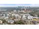 Stunning aerial view showcasing the city skyline, with luxury condos and beautiful landscaping at 50 Biscayne Nw Dr # 2111, Atlanta, GA 30309