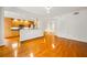 Spacious living room open to kitchen with hardwood floors at 50 Biscayne Nw Dr # 2111, Atlanta, GA 30309