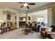 Spacious living room with open layout offering a view of the gourmet kitchen and elegant dining area at 5284 Vernon Springs Trl, Sandy Springs, GA 30327