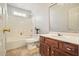 A traditional style bathroom with vanity, tile floor, and tub and shower combo at 582 Black Forest Run, Douglasville, GA 30134