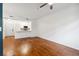 Bright living space features an open layout with beautiful hardwood floors at 955 Juniper Ne St # 1016, Atlanta, GA 30309