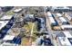 An aerial view of community park with playground adjacent to newly built residential homes at 3601 Ridgeway Rd, Duluth, GA 30096