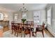 Elegant dining room with hardwood floors, decorative rug, and a chandelier over the dining table at 3601 Ridgeway Rd, Duluth, GA 30096