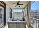 Comfortable porch with wicker furniture, curtains, and view at 3601 Ridgeway Rd, Duluth, GA 30096