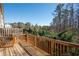 Relaxing back deck overlooking a lush, private backyard at 813 Whittington Sw Pkwy, Marietta, GA 30060