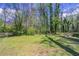 Picturesque backyard featuring a lush lawn and mature trees, creating a private, park-like setting at 1753 Dodson Sw Dr, Atlanta, GA 30311