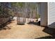 Fenced backyard with a trampoline, grill, shed, and ample space at 2860 River Close Dr, Decatur, GA 30034
