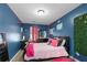 Bedroom with pink accents, a cozy bed, and personal touches creating a comfortable space at 2860 River Close Dr, Decatur, GA 30034