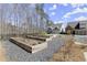 Raised garden beds surrounded by gravel offering a serene outdoor space for gardening at 336 Little Pine Ln, Woodstock, GA 30188