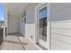 Private balcony with gray siding and black metal railing at 489 Hammons Way, Atlanta, GA 30315