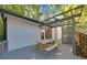 Outdoor deck space featuring a picnic table with room for entertaining with natural outdoor light at 7360 Fields Dr, Cumming, GA 30041