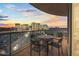 Balcony with seating and stunning skyline views at sunset at 2881 Peachtree Ne Rd # 1001, Atlanta, GA 30305