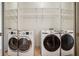 Laundry area with modern machines and shelving at 2921 Lenox Rd # 308, Atlanta, GA 30324