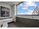 Scenic balcony with modern seating, city views, and decorative art at 75 14Th St # 4140, Atlanta, GA 30309