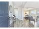 Entryway boasts hardwood floors that transition into the dining room and living area at 885 Clairidge Ln, Lawrenceville, GA 30046