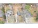 Aerial view of properties on neighborhood street highlighting driveways, backyards and other features at 4101 Morgan Rd, Tucker, GA 30084
