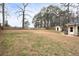 Large backyard featuring a storage shed at 4101 Morgan Rd, Tucker, GA 30084