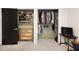 Bedroom with multiple closet with shoe and clothing organization at 4101 Morgan Rd, Tucker, GA 30084