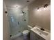 Modern bathroom with a glass-enclosed shower, new fixtures, and clean design at 731 Hanover Se Ln, Marietta, GA 30067