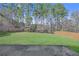 Manicured backyard with a privacy fence and mature trees at 1765 Stone Meadow Rd, Lithonia, GA 30058