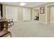 Spacious living room with exercise equipment and two closets for plenty of storage at 492 Broadstone Nw Way, Acworth, GA 30101