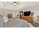 Spacious main bedroom with recessed lighting and a ceiling fan at 492 Broadstone Nw Way, Acworth, GA 30101