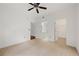 Bedroom featuring neutral carpet, ceiling fan and ensuite bathroom access at 2700 Pine Tree Ne Rd # 3010, Atlanta, GA 30324