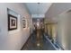 Hallway with modern recessed lighting and art niche at 335 W Ponce De Leon Ave # 506, Decatur, GA 30030