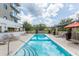 Exterior shot of the pool with lounge chairs at 335 W Ponce De Leon Ave # 506, Decatur, GA 30030