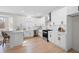 Modern kitchen with stainless steel appliances, white cabinetry, and hardwood floors at 2038 Cresthaven Walk, Woodstock, GA 30189