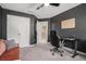 Comfortable office features gray walls and a large picture window at 2978 Edgemont Ln, Marietta, GA 30008