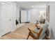 A comfortable living room featuring modern decor, a fireplace, and wood floors at 5273 Glenridge Dr # 5273, Sandy Springs, GA 30342