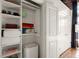 Bright closet featuring custom shelving for optimal organization and storage at 1459 Village Park Ct, Atlanta, GA 30319