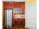 Well-organized kitchen featuring stainless steel refrigerator and microwave at 1459 Village Park Ct, Atlanta, GA 30319