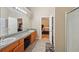 Spacious bathroom with double sinks and a shower adds a touch of elegance to daily routines at 3308 Hunting Creek Pass, Douglasville, GA 30135