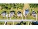 Aerial view showcasing multiple homes and surrounding landscape at 140 Discovery Lake Dr, Fayetteville, GA 30215