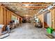 Spacious unfinished basement with exposed ceiling, concrete floor, and framing for future customization at 140 Discovery Lake Dr, Fayetteville, GA 30215