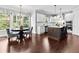 Bright dining area with hardwood floors near the kitchen at 140 Discovery Lake Dr, Fayetteville, GA 30215