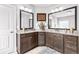 Main bathroom featuring a double sink vanity with granite counters and a decorative rug at 140 Discovery Lake Dr, Fayetteville, GA 30215