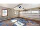 Spacious garage with ample room for parking, storage, and a uniquely designed floor at H-5422 Hill Sw Rd, Powder Springs, GA 30127
