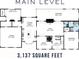 Detailed floor plan showing the layout of the 3,137-square-foot main level at H-5422 Hill Sw Rd, Powder Springs, GA 30127