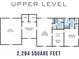 Detailed floor plan showing the layout of the 2,294-square-foot upper level at H-5422 Hill Sw Rd, Powder Springs, GA 30127