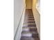 Carpeted staircase with white railings leading to the upper level of the home at 3568 Eagle Sw Ct, Atlanta, GA 30331