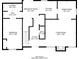 Detailed floor plan showing layout of first floor, including kitchen, living room, and bedroom at 6218 Creekford Ln, Lithonia, GA 30058