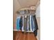 Functional closet storage space with hanging racks and shelving at 203 Roseman Way, Woodstock, GA 30188