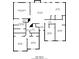 Detailed floorplan outlining the layout and dimensions of the home's living spaces including the bedrooms and kitchen at 5193 Seaside Ct, Atlanta, GA 30349