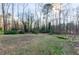 Large backyard with trees and small flowers at 814 Oak Moss Dr, Lawrenceville, GA 30043