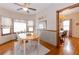 Open-concept dining area featuring a breakfast nook with large windows and natural light at 814 Oak Moss Dr, Lawrenceville, GA 30043