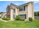 Beautiful two-story home with manicured lawn, brick accents, and an inviting entrance at 2586 Abbotts Glen Dr, Acworth, GA 30101