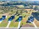 A bird's eye view of the property featuring lush greenery and the neighborhood at 3555 New Hope Rd, Dacula, GA 30019